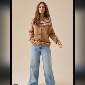 GAP Women's Multicolor Patterned Cardigan